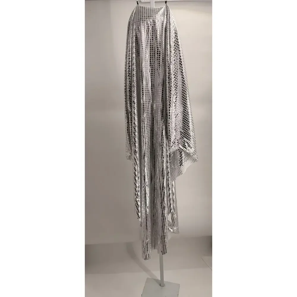 Hyde & Eek Disco Ghost Costume Kids Adult OSFM Silver Cape Halloween NWT
